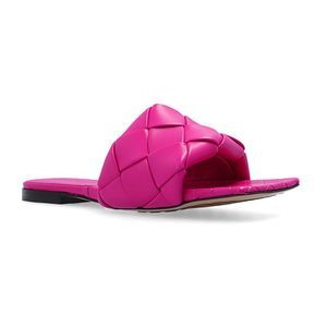 Bottega Veneta Women's Leather Lido Flat Sandal Pink